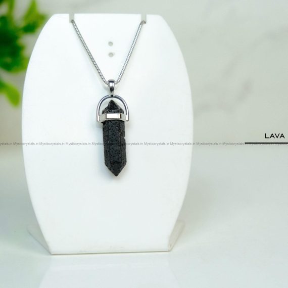Lava Bead Pointer Pendant