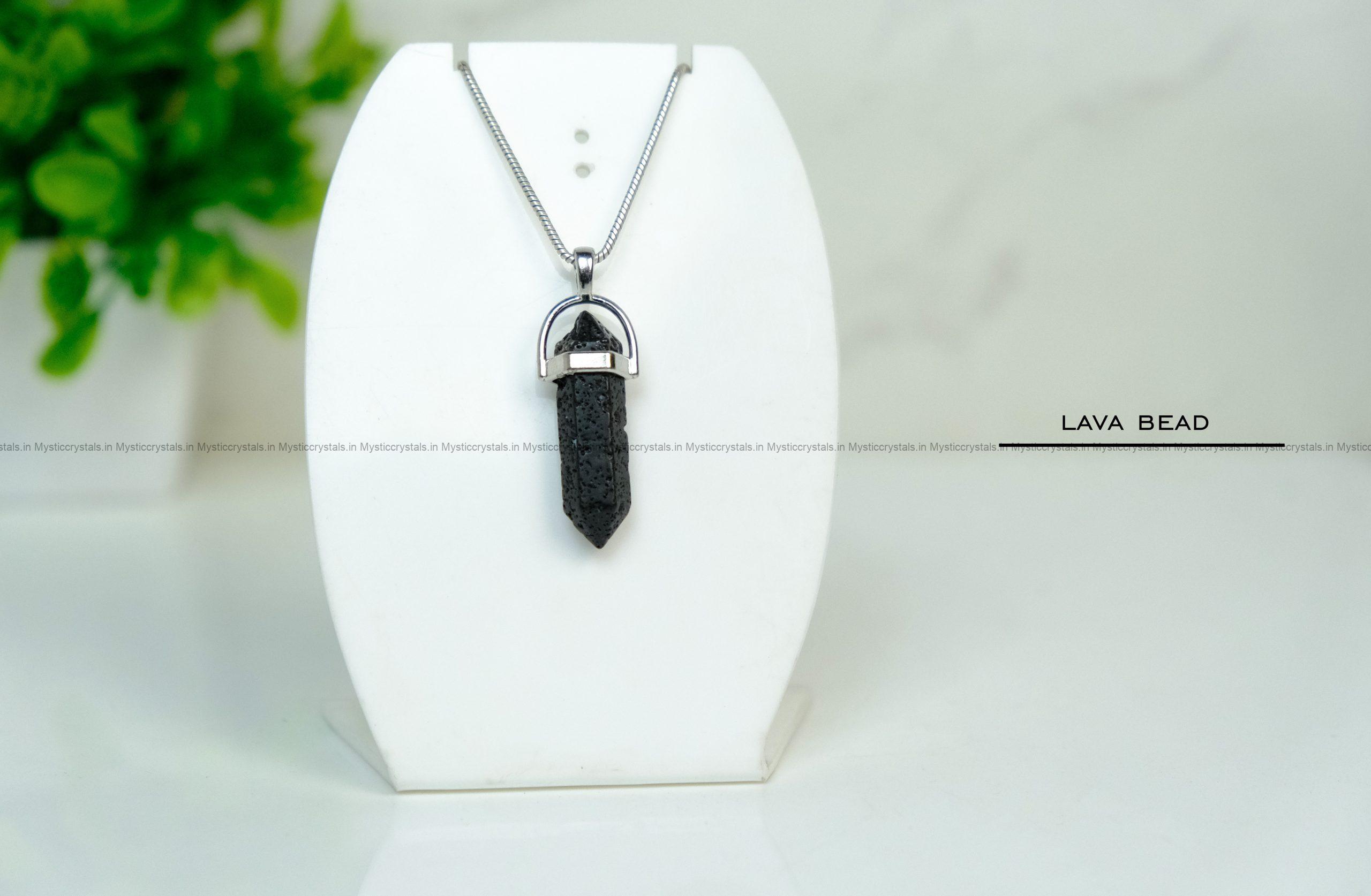 Lava Bead Pointer Pendant
