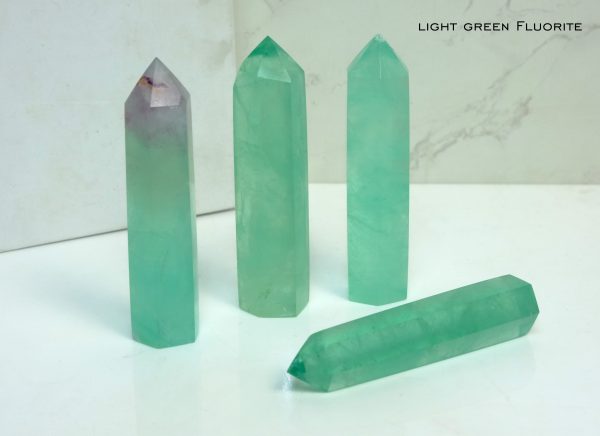 light green Fluorite Crystal Obelisk