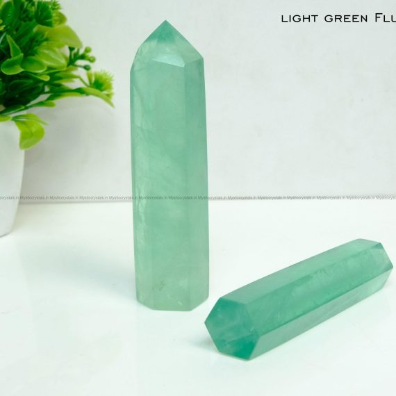 light green Fluorite Crystal Obelisk