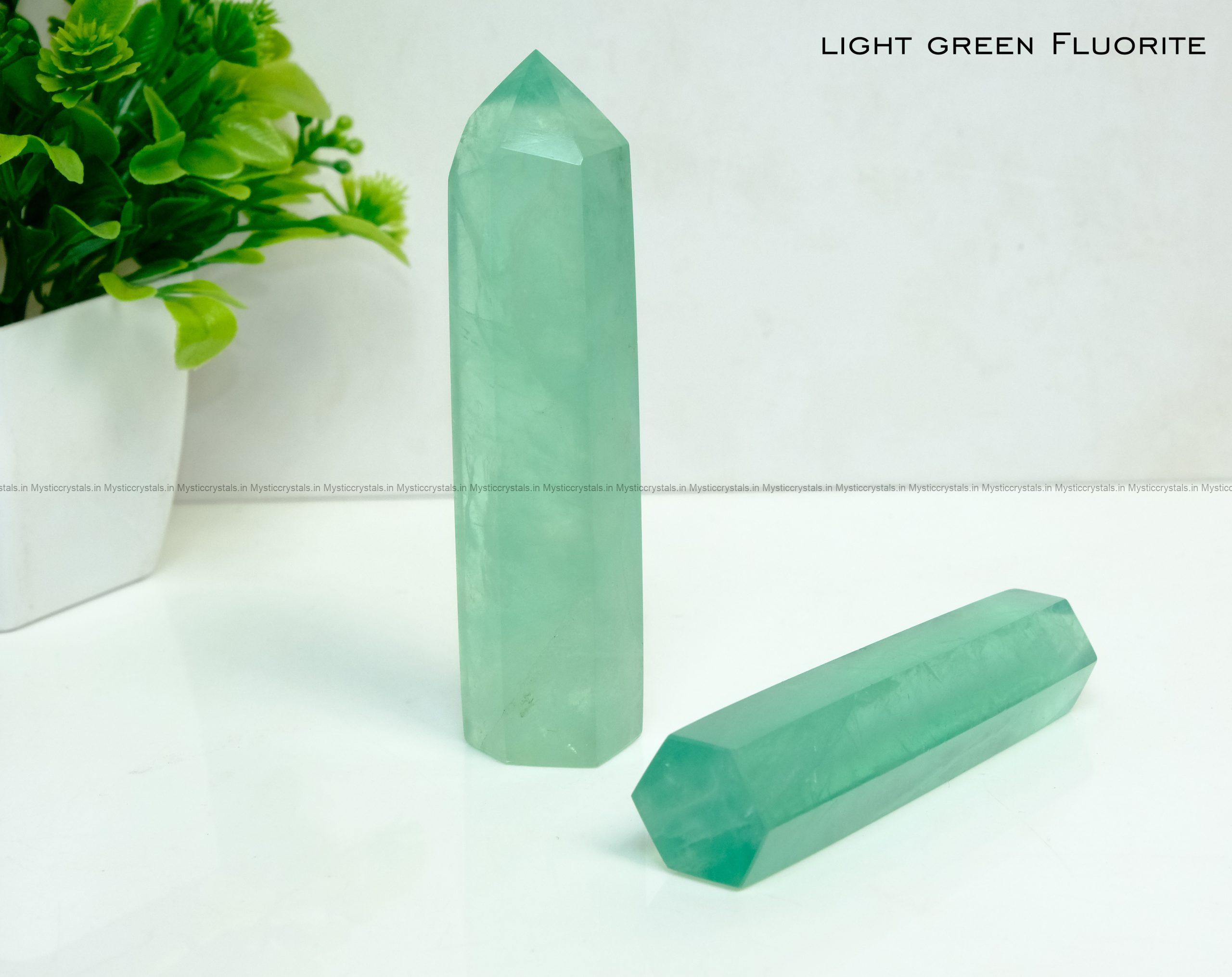 light green Fluorite Crystal Obelisk