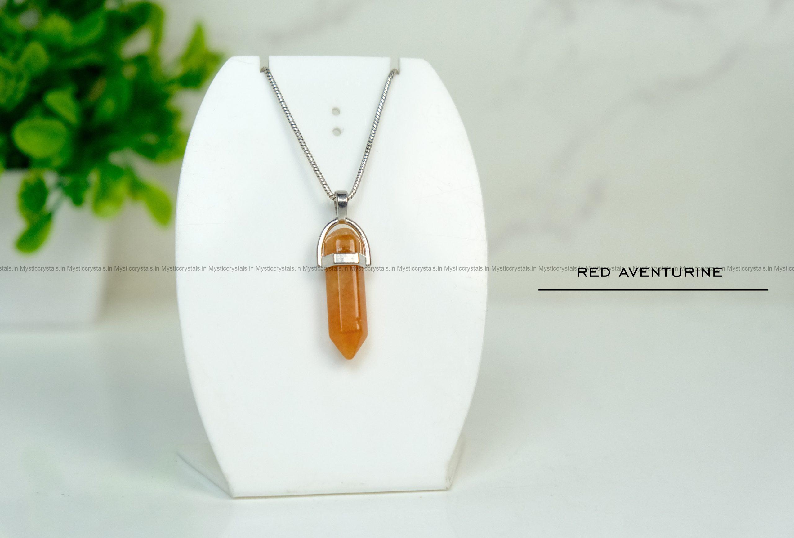 Red Aventurine Pointer Pendant