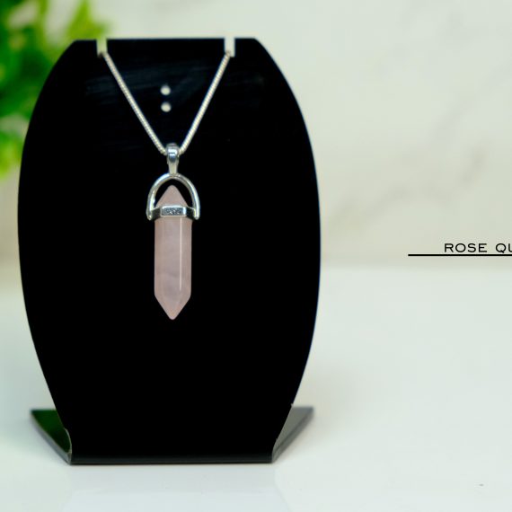 Rose Quartz Pointer Pendant