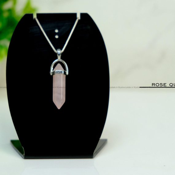 Rose Quartz Pointer Pendant