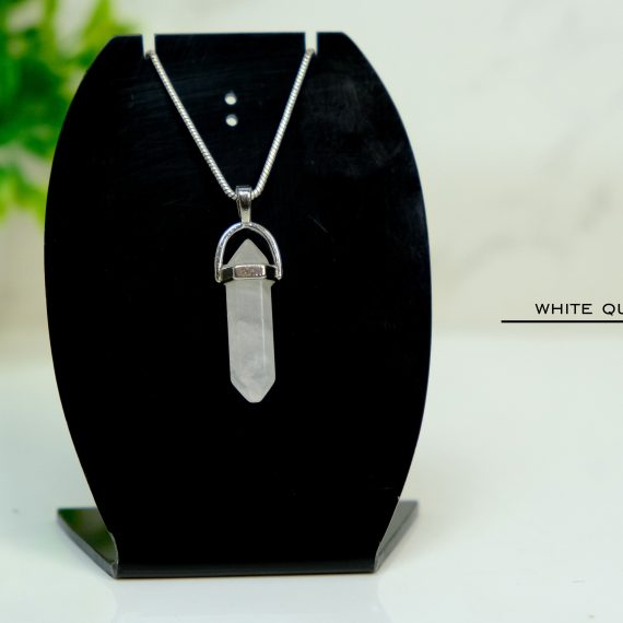 White Quartz Pointer Pendant