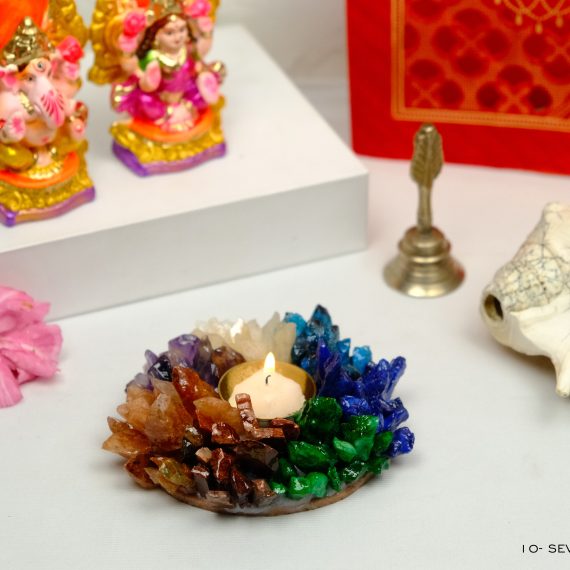 Seven Chakra Crystal Diya
