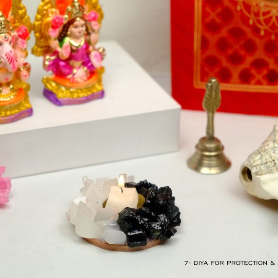 Crystal Diya for Protection & Space Cleaning