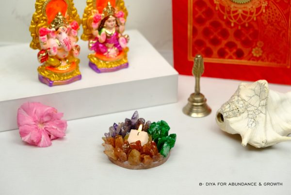 Crystal Diya for Abundance & Growth