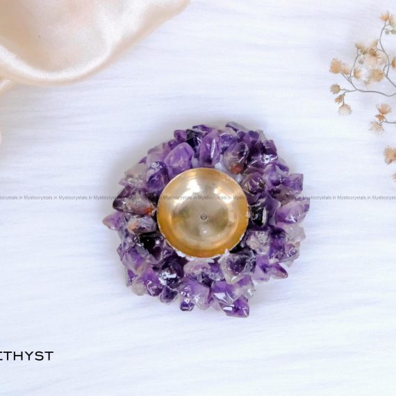 Amethyst Crystal Diya