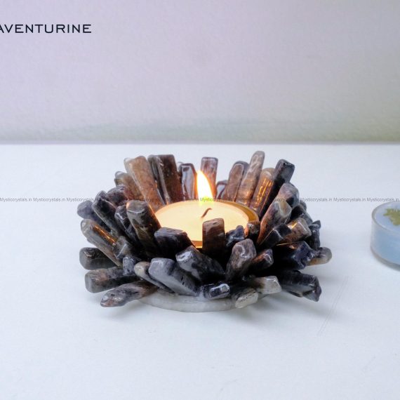Blue Aventurine Crystal Diya