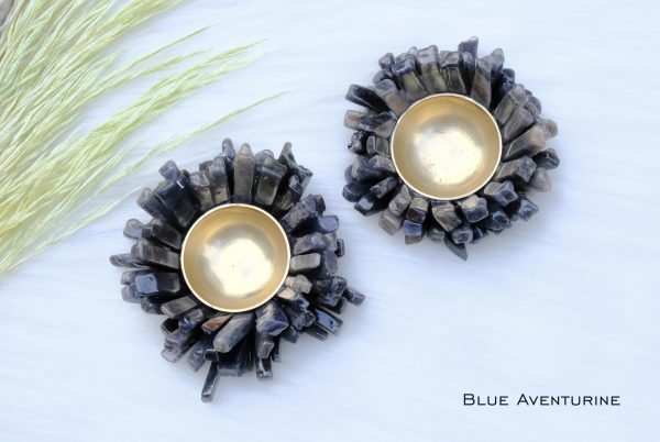 Blue Aventurine Crystal Diya