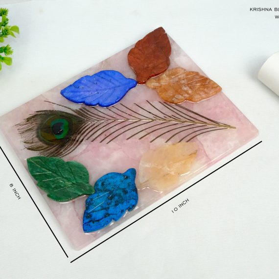 Rose Quartz Krishna Blessing Wall Hanging