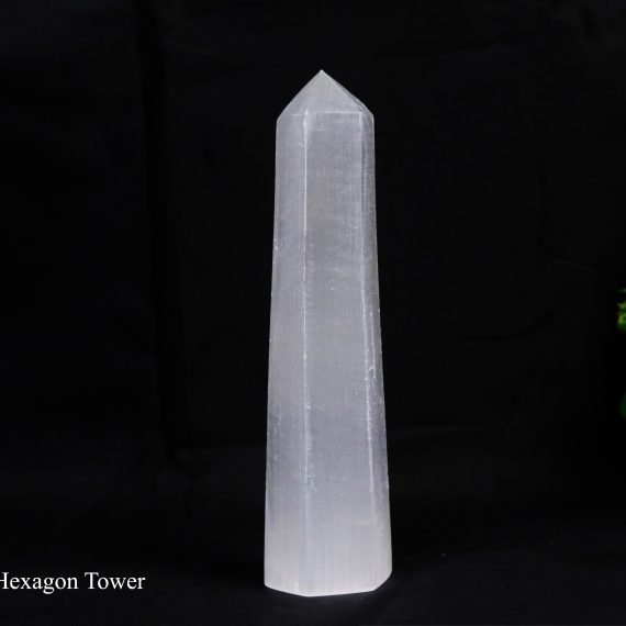 Selenite Hexagonal Cleansing Tower