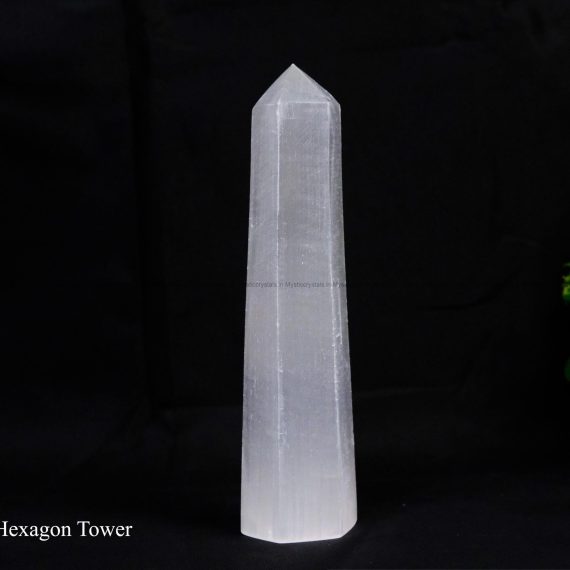 Selenite Hexagonal Cleansing Tower