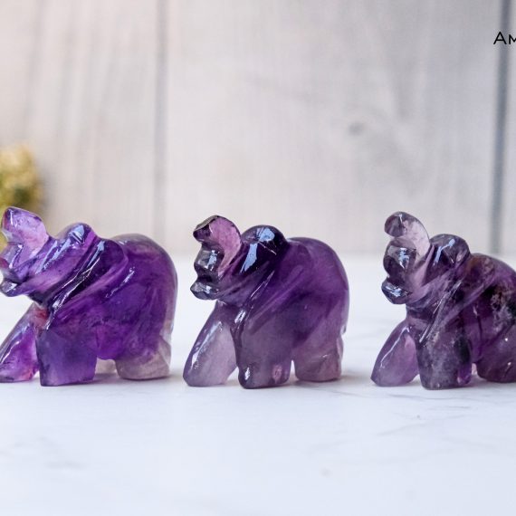 Amethyst Crystal Elephant