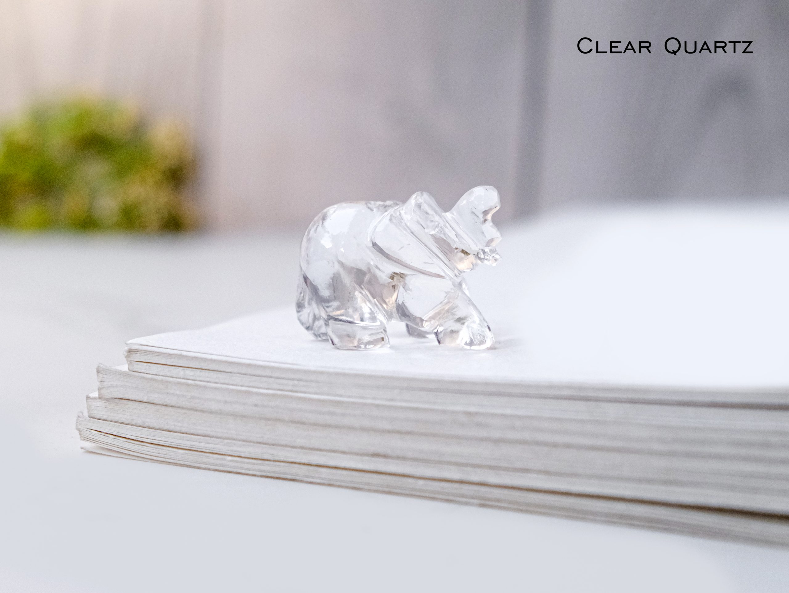 Clear Quartz Crystal Elephant