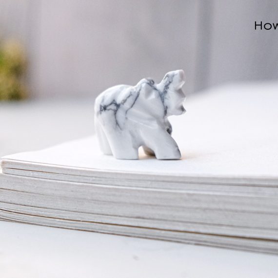 Howlite Crystal Elephant