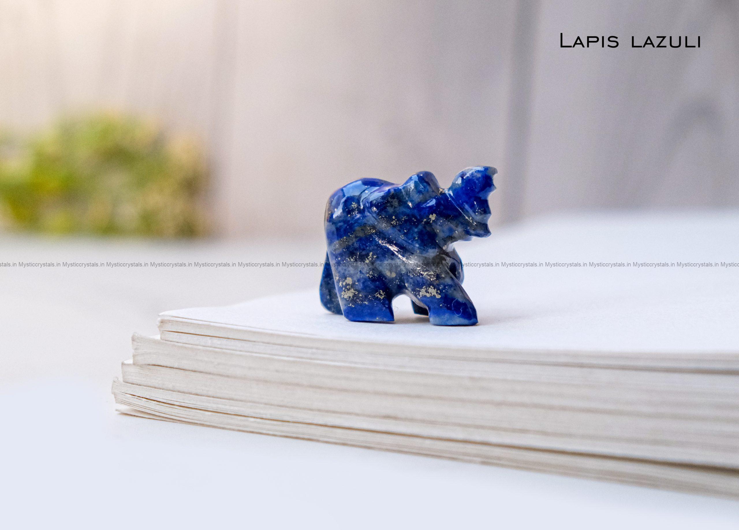 Lapis lazuli Crystal Elephant