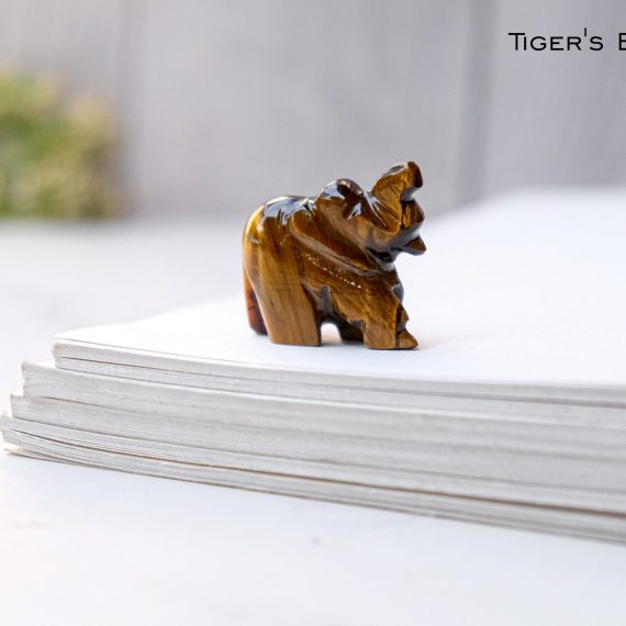 Tiger Eye Crystal Elephant
