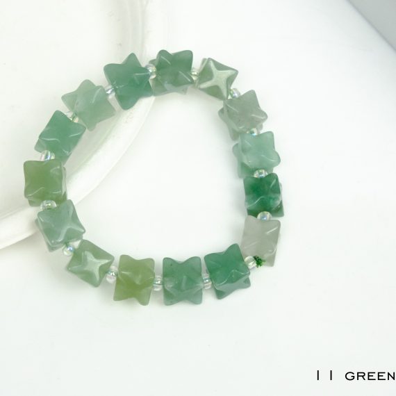 Green Aventurine Merkaba Bead Bracelet