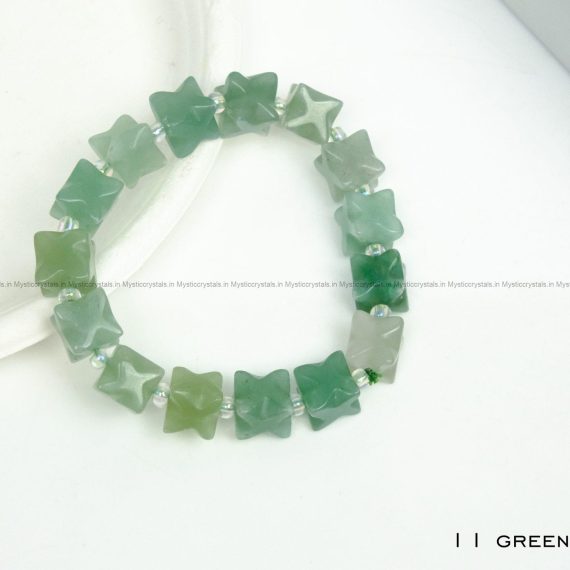 Green Aventurine Merkaba Bead Bracelet