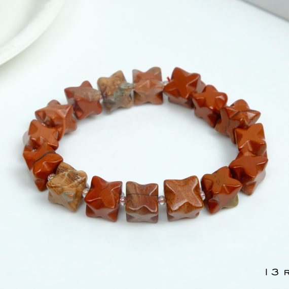 Red Jasper Merkaba Bead Bracelet