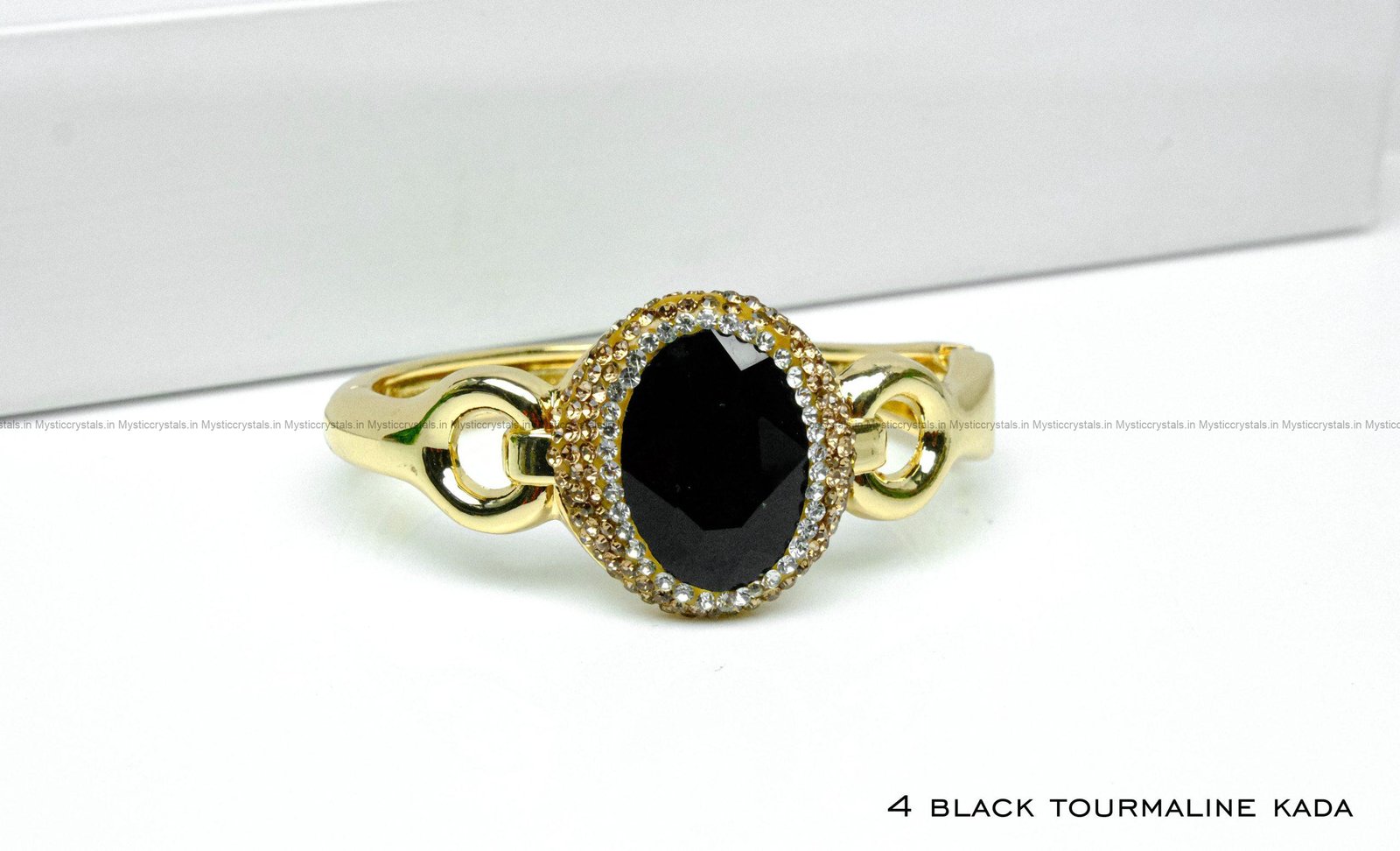 Black Tourmaline Adjustable Kada