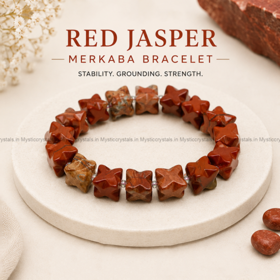 Red Jasper Merkaba Bead Bracelet