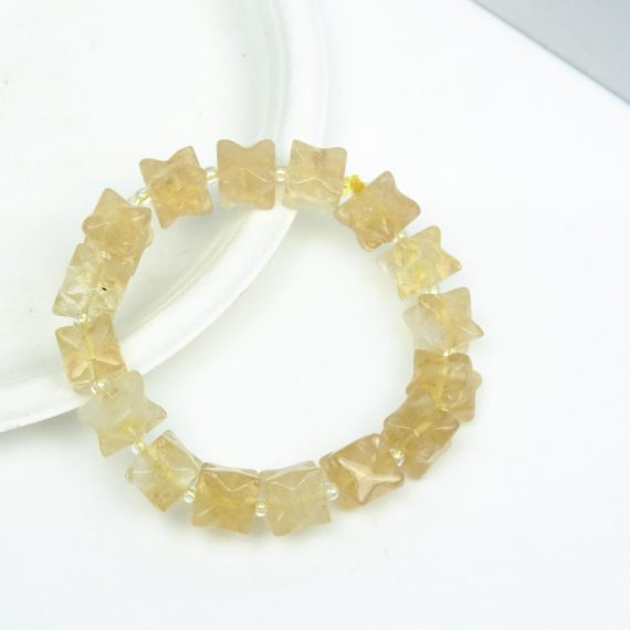 Citrine Merkaba Bead Bracelet
