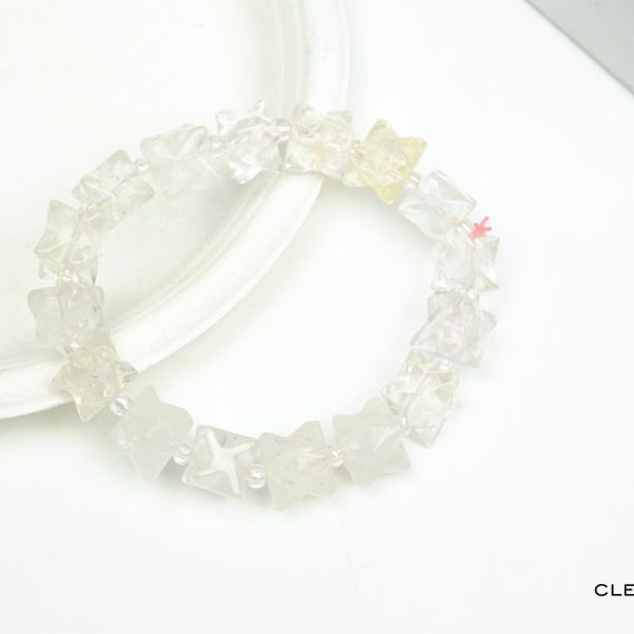 Clear Quartz Merkaba Bead Bracelet