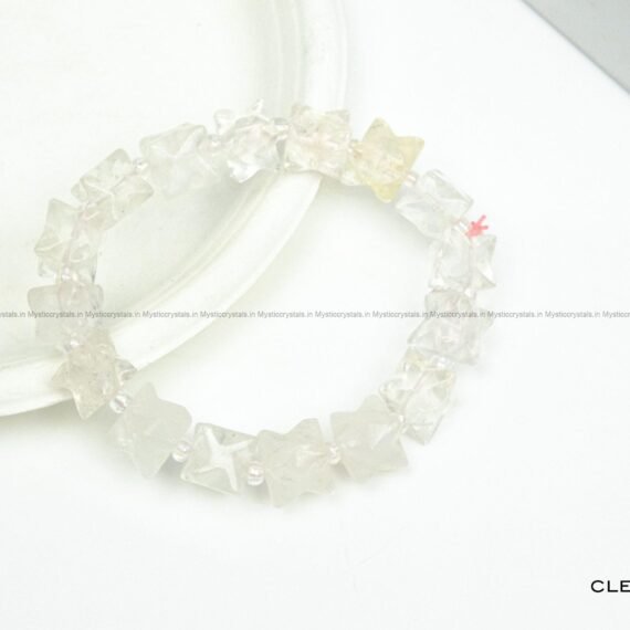 Clear Quartz Merkaba Bead Bracelet