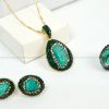 Green Turquoise with Zircon Jewellery Set