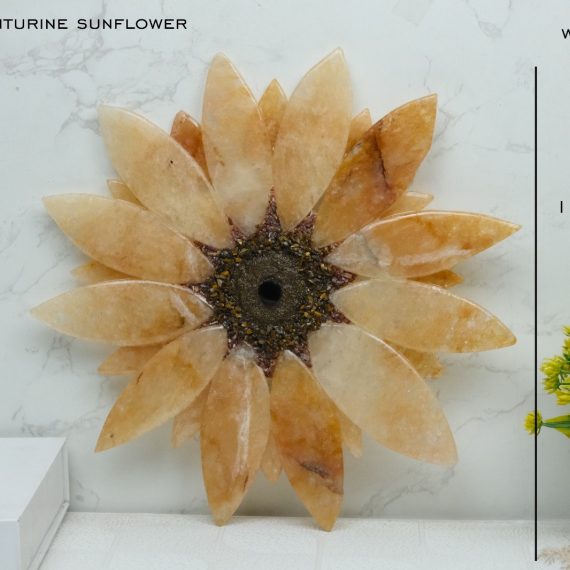 Yellow Aventurine Sunflower Wall Hanging
