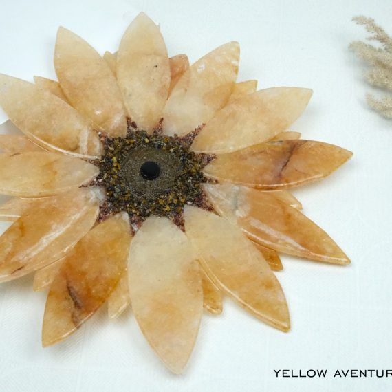 Yellow Aventurine Sunflower Wall Hanging