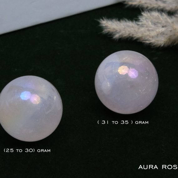 Aura Rose Quartz Mini Sphere