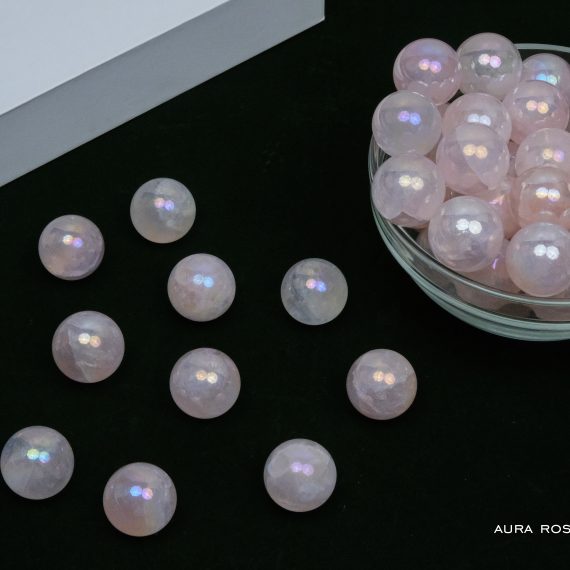 Aura Rose Quartz Mini Sphere