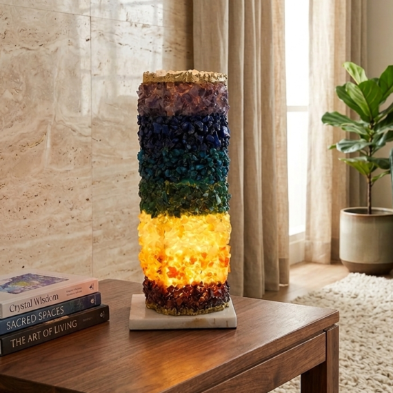 Seven Chakra Crystal Lamp