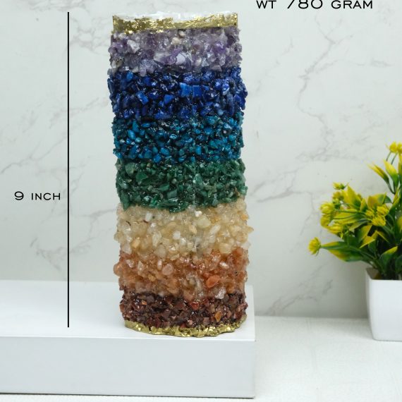 Seven Chakra Crystal Lamp