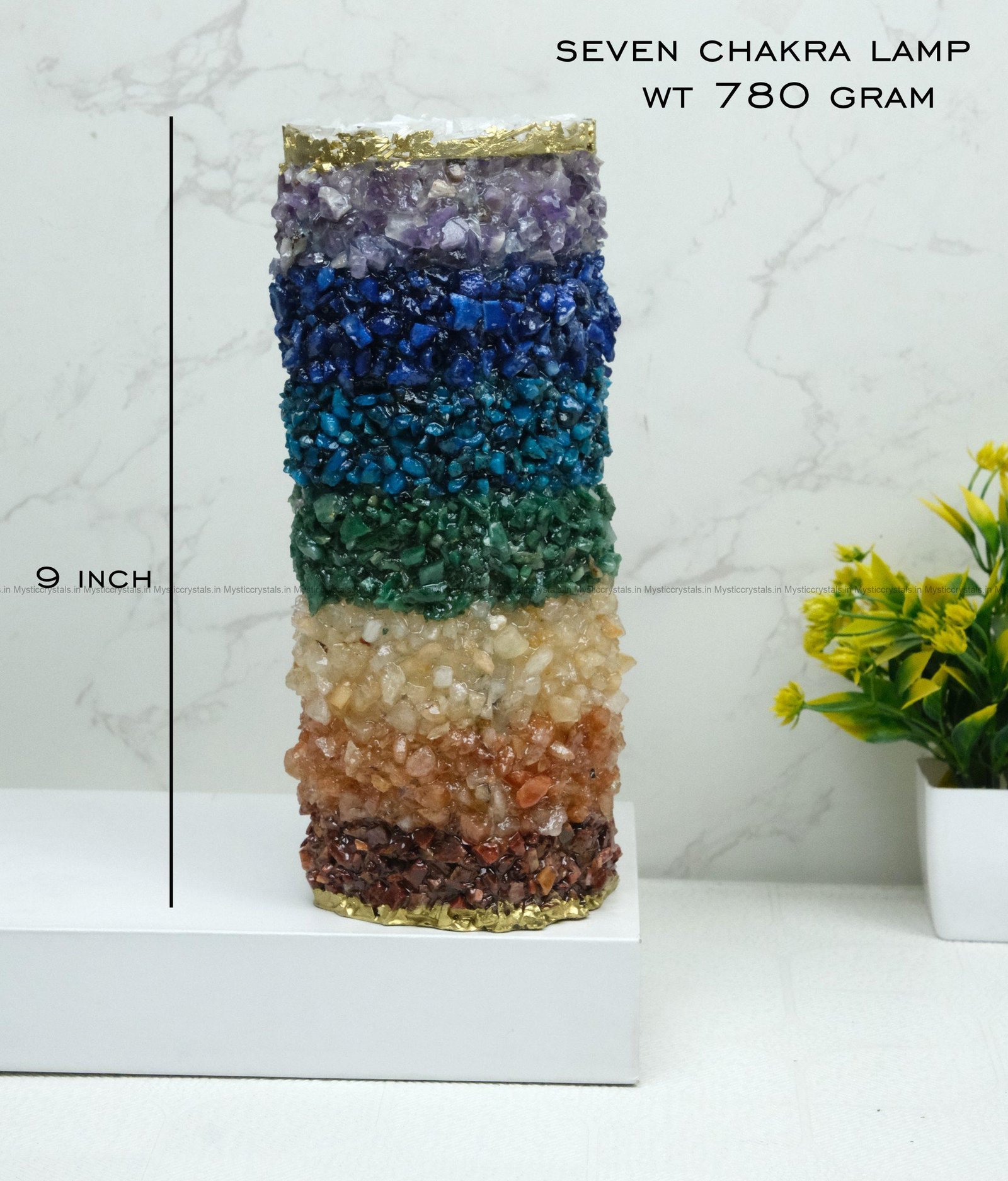 Seven Chakra Crystal Lamp