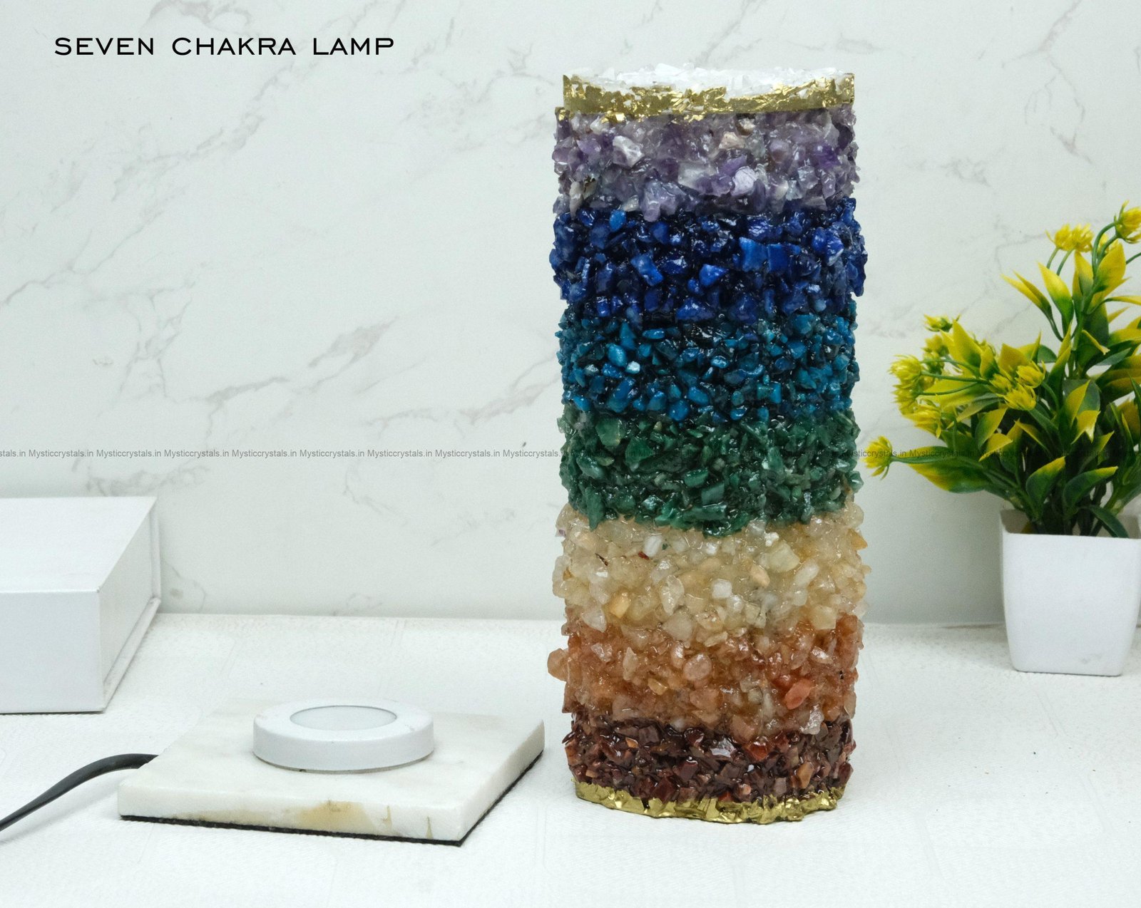 Seven Chakra Crystal Lamp