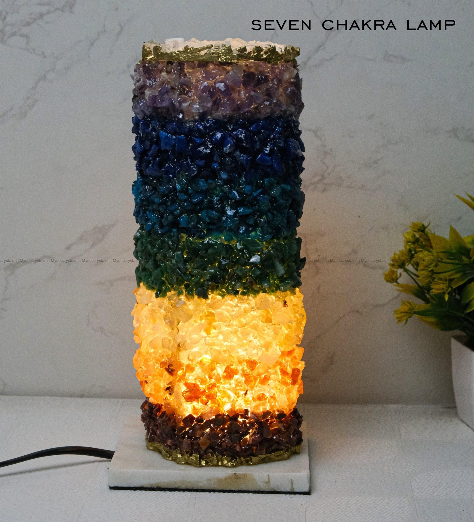 Seven Chakra Crystal Lamp