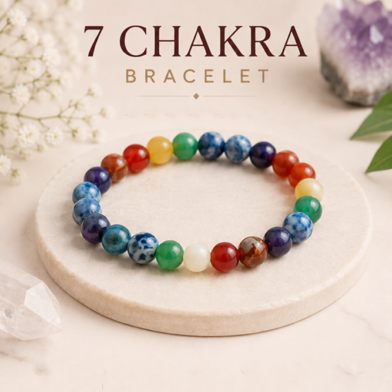 Seven Chakra Crystal Bracelet