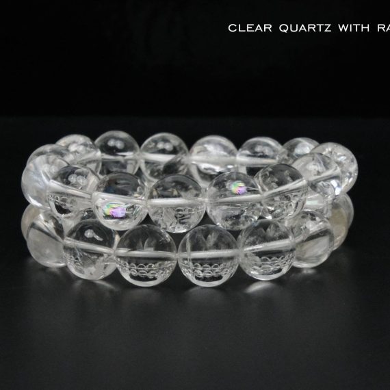 Rainbow Clear Quartz Crystal Bracelet