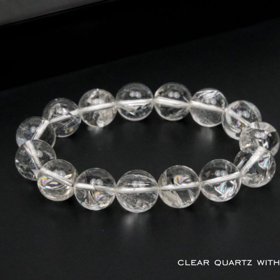 Rainbow Clear Quartz Crystal Bracelet