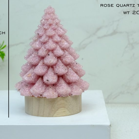 Rose Quartz Christmas Tree Lamp