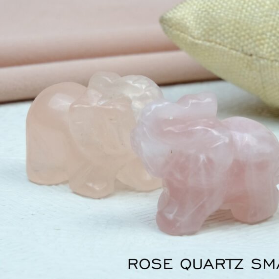 Rose Quartz Small Crystal Elephant