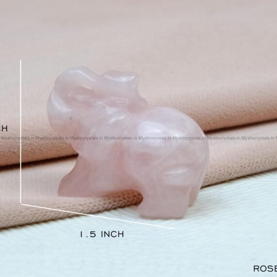 Rose Quartz Small Crystal Elephant
