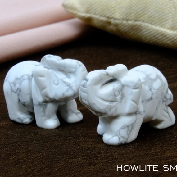 Howlite Crystal Elephant
