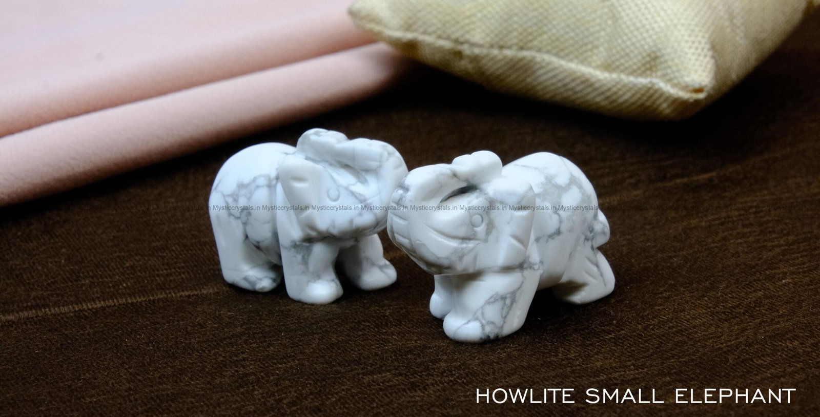 Howlite Crystal Elephant