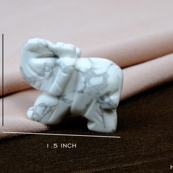 Howlite Crystal Elephant